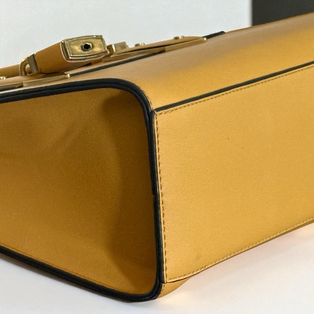 Aldo Mustard Yellow Satchel Crossbody Bag Handbag - Picture 8 of 14
